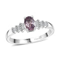 Tanzanian Lavender Spinel and Diamond 0.65 ctw Ring in Rhodium Over Sterling Silver - Sticky add to cart bar