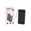 Black Power Bank with Emergency LED Torch and 4 Built-in Cables (10000mAh) - Sticky add to cart bar