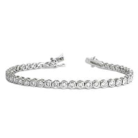 Simulated Diamond Bracelet in Silvertone (7.50 In) 1.00 ctw
