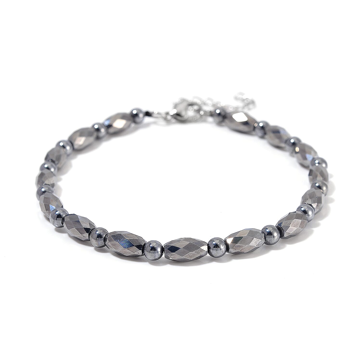 Terahertz 45.00 ctw Beaded Anklet in Stainless Steel (9.5-11.5In)