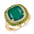 Karis Verde Onyx and Multi Gemstone 5.90 ctw Ring in 18K YG Plated (Size 10.0) - Sticky add to cart bar