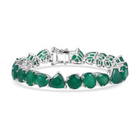 Karis Verde Onyx 41.00 ctw Tennis Bracelet in Platinum Bond (7.25 In)