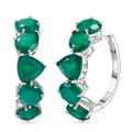 Karis Verde Onyx 19.00 ctw Flowing Vines Hoop Earrings in Platinum Bond - Sticky add to cart bar