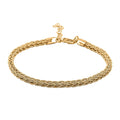 14K YG Over Sterling Silver Bismark Chain Bracelet (7.00 In) (7.9 g) - Sticky add to cart bar