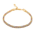 Bismark Chain Bracelet in 14K YRG and Rhodium Over Sterling Silver (7.00 In) 8.50 Grams - Sticky add to cart bar
