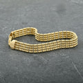 14K YG Over Sterling Silver Multi Beaded Chain Bracelet (7.50 In) (11 g) - Sticky add to cart bar