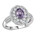 Premium Tanzanian Lavender Spinel and White Zircon 2.00 ctw Ring in Rhodium Over Sterling Silver (Size 10.0) - Sticky add to cart bar