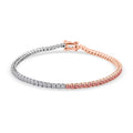Luxuriant Lab Grown Pink Diamond (IR), Lab Grown Diamond 3.15 ctw Bracelet in 14K White and Rose Gold (7.25 In) 7.71 Grams - Sticky add to cart bar