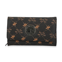 Beverly Hills Polo Club Black Vegan Leather Wallet (7"x4"x1")