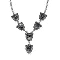 D'Joy Artisan Crafted White Buffalo 24.65 ctw  Native American and Southwest Necklace in Black Oxidized Sterling Silver 18-20 Inches - Sticky add to cart bar