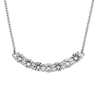 D'Joy Lab Created White Sapphire 4.20 ctw Fancy Necklace in Sterling Silver 18-20 Inches