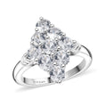 Karis Lab Created White Sapphire Fancy Ring Platinum Bond (Size 10.0) 2.80 ctw - Sticky add to cart bar