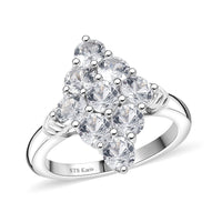 Karis Lab Created White Sapphire Fancy Ring Platinum Bond (Size 10.0) 2.80 ctw
