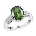 Luxoro 10K White Gold Premium Malagasy Pine Apatite, White Diamond (I2) (0.23 cts) Ring (Size 10.0) 3.75 ctw - Sticky add to cart bar