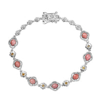Epic Deal Karis Oregon Peach Opal and Multi Gemstone 2.25 ctw Bracelet (7.25 In)