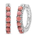 Karis Oregon Peach Opal 1.75 ctw Hoop Earrings in Platinum Bond - Sticky add to cart bar