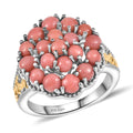 Karis Oregon Peach Opal, Lagoon Apatite Ring in 18K YG Plated and Platinum Bond (Size 10.0) 2.20 ctw - Sticky add to cart bar