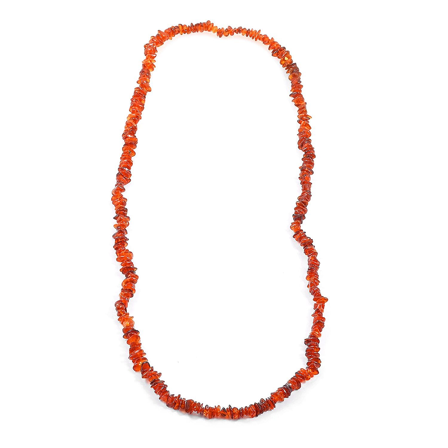 Dark Baltic Amber Beaded Necklace 32 Inches