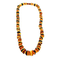 Multi Color Baltic Amber Chips Necklace 24 Inches