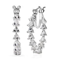 D'Joy Golconda Topaz 3.60 ctw Floral Vines Hoop Earrings in Platinum Over Sterling Silver - Sticky add to cart bar