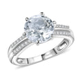 D'Joy Golconda Topaz 3.85 ctw Star Brilliance Ring in Platinum Over Sterling Silver - Sticky add to cart bar