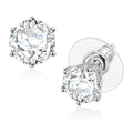 D'Joy Golconda Topaz 4.50 ctw Star Brilliance Stud Earrings in Platinum Over Sterling Silver - Sticky add to cart bar