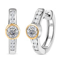 Moissanite 1.35 ctw Earrings in 18K Vermeil YG and Rhodium Over Sterling Silver - Sticky add to cart bar