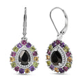 EverTrue Elite Shungite and Multi Gemstone 3.85 ctw Earring in Platinum Bond and Stainless Steel - Sticky add to cart bar