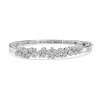 Karis Golconda Topaz 3.70 ctw Bangle Bracelet in Platinum Bond (7.25 In)