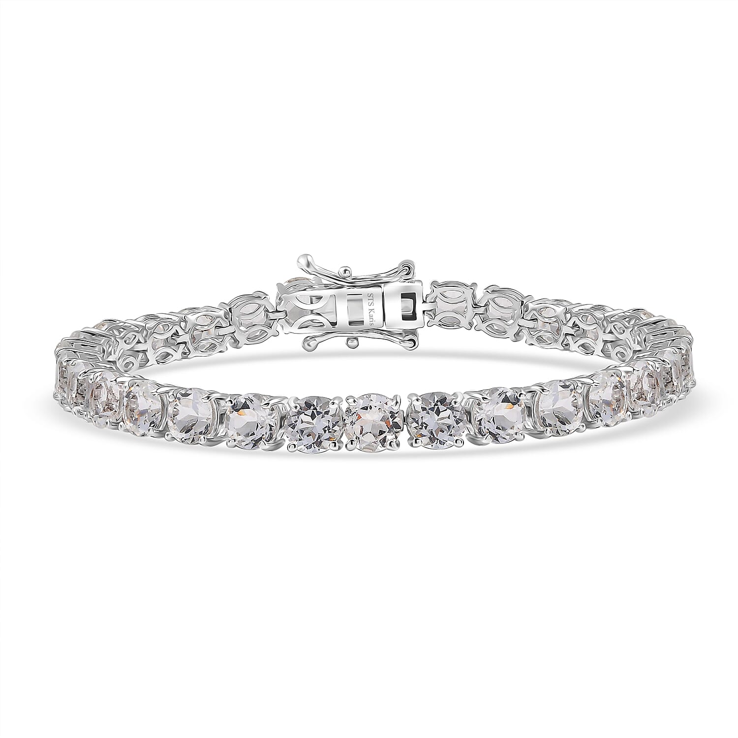 Karis Golconda Topaz 18.00 ctw Tennis Bracelet in Platinum Bond (6.50 In)