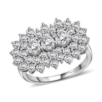 Golconda Topaz 2.75 ctw Ring in Platinum Over Sterling Silver (Size 10.0)