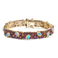 D'Joy Orissa Rhodolite Garnet and Ethiopian Welo Opal 23.60 ctw Mystic Romance Bracelet in 18K Vermeil Yellow Gold Over Sterling Silver (8.00 In) - Sticky add to cart bar