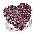 Orissa Rhodolite Garnet Ring in Rhodium Over Sterling Silver (Size 10.0) 10.80 ctw - Sticky add to cart bar