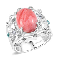 Karis Oregon Peach Opal, Multi Gemstone Ring in Platinum Bond (Size 10.0) 4.30 ctw