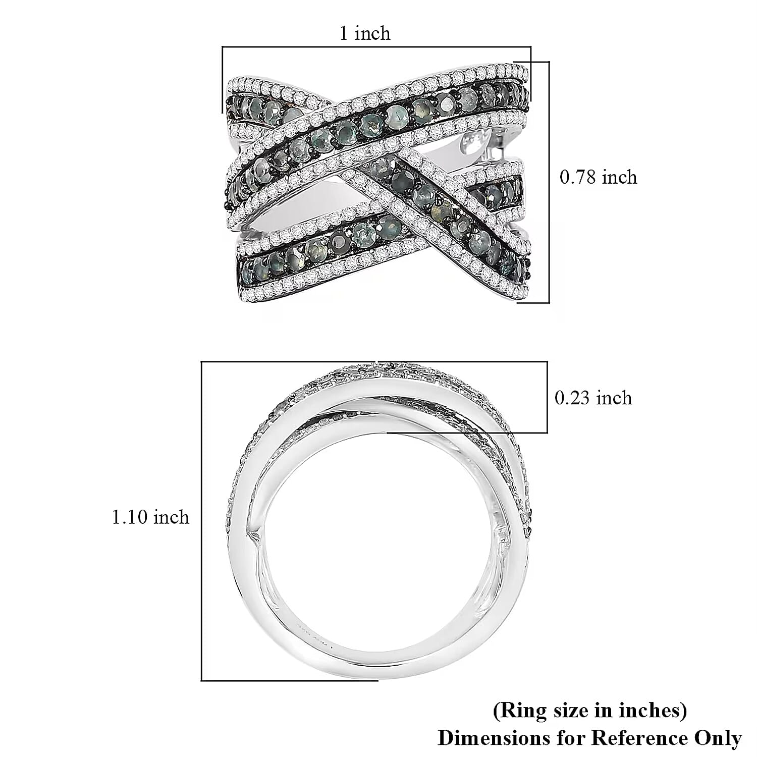 D'Joy Narsipatnam Alexandrite and White Zircon 3.00 ctw Crossover D'Joy Narsipatnam Alexandrite and White Zircon 3.00 ctw Crossover