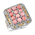 Karis Oregon Peach Opal Ring in 18K YG Plated and Platinum Bond (Size 10.0) 2.90 ctw - Sticky add to cart bar