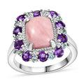Karis Oregon Peach Opal, Multi Gemstone Ring in Platinum Bond (Size 10.0) 3.50 ctw - Sticky add to cart bar