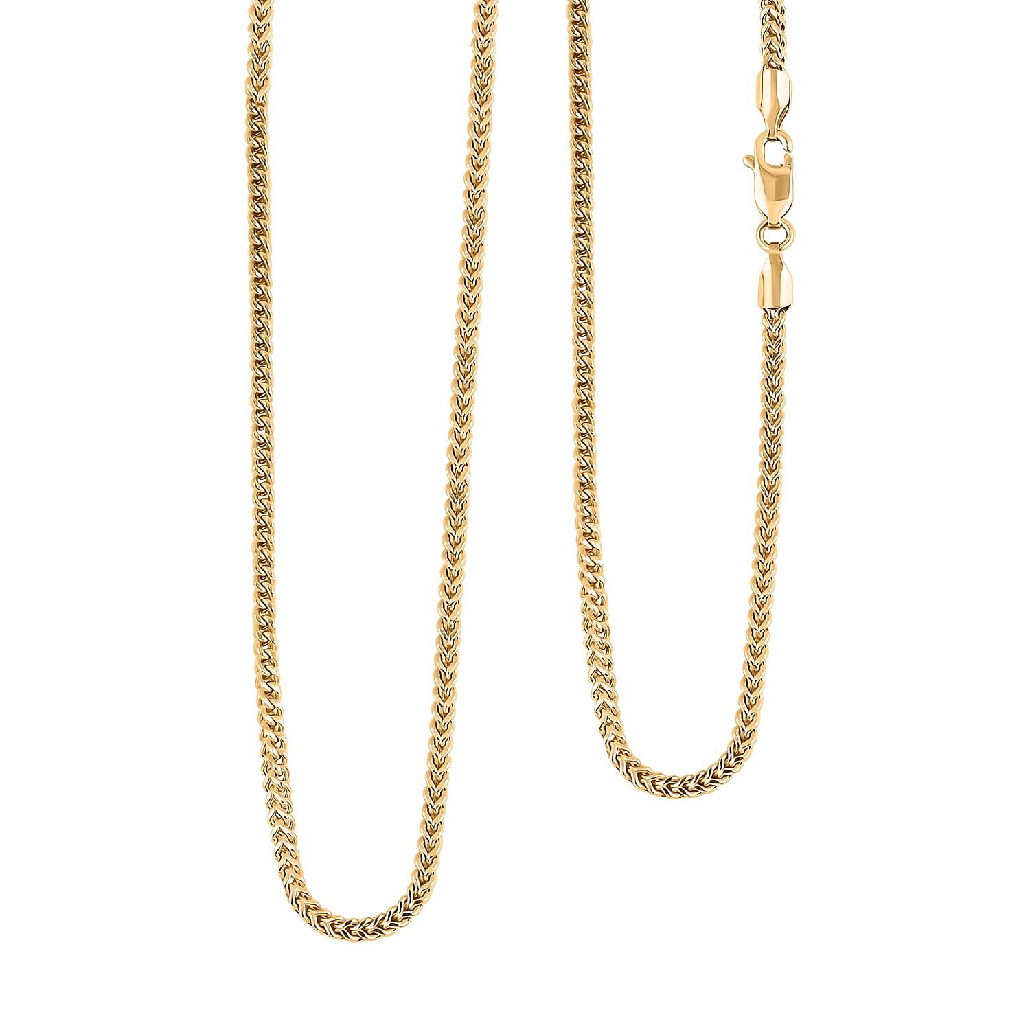 2.1mm Franco Chain Necklace in 10K Yellow Gold 7.10 Grams 24 Inches