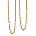3.8mm Shinny Rope Chain Necklace in 10K Yellow Gold 7.3 Grams 24 Inches - Sticky add to cart bar