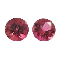AAAA Ouro Fino Rubellite Set of 2 (Rnd 5 mm) 1.00 ctw