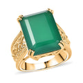 Karis Verde Onyx Solitaire Ring 18K YG Plated (Size 10.0) 12.50 ctw - Sticky add to cart bar