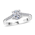 Luxuriant Lab Grown Diamond Ring in Rhodium Over Sterling Silver 1.25 ctw - Sticky add to cart bar
