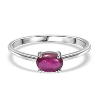 African Ruby Ring in Sterling Silver (Size 10.0) 1.30 ctw