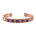 African Amethyst 5.85 ctw Cuff Bracelet in 14K RG Over Copper with Magnet (7.25 In) - Sticky add to cart bar