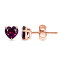 Luxoro AAA Radiant Ember Garnet 1.70 ctw Royal Amour Earrings in 10K Rose Gold - Sticky add to cart bar