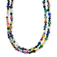 Multi Gemstone 260.00 ctw Beaded Endless Necklace 50 Inches