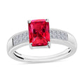 Luxoro AAA Ouro Fino Rubellite and G-H I2 Diamond 1.84 ctw Ring in 14K White Gold (Size  10.0) - Sticky add to cart bar