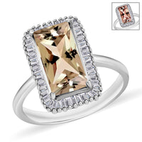Premium Turkizite and Diamond 3.50 ctw Ring in 18K Vermeil Rose Gold Over Sterling Silver (Size  10.0)