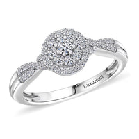 Luxuriant Lab Grown Diamond (G-H, SI) Ring in Rhodium Over Sterling Silver 0.35 ctw