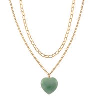 Lapis Lazuli 75.00 ctw Heart Pendant with Paper Clip Necklace in Silvertone 18-20 Inches